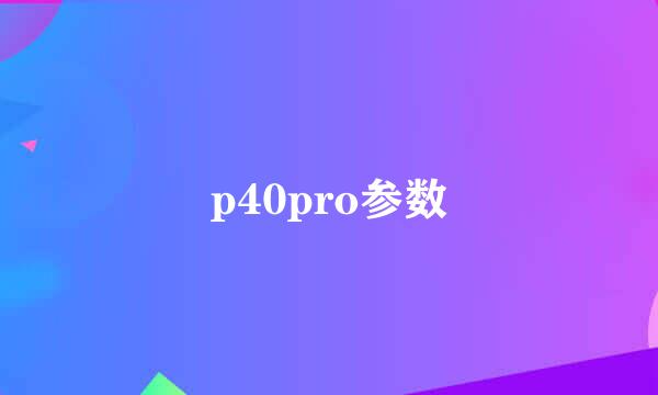 p40pro参数